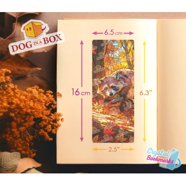 Marque-page Raton laveur n.2 - Marque-page transparent fait main | Effet vitrail, cristal | Mignon Marque page