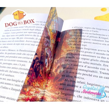 Racoon Bookmark n.2 - Handmade Transparent Bookmark | Crystal, Stained Glass Effect | cute Bookmark