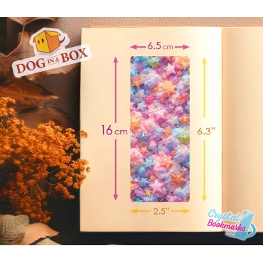 Stars Bookmark n.1 - Handmade Transparent Bookmark | Crystal, Stained Glass Effect | starry Bookmark