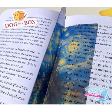 Van Gogh Lesezeichen Nr. 1 – Handgemachtes transparentes Lesezeichen | Kristall, Buntglas Effekt | Sternenklar Lesezeichen