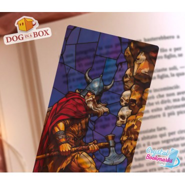 Warrior Bookmark n.5 - Handmade Transparent Bookmark | Crystal, Stained Glass Effect | fantasy bookmark
