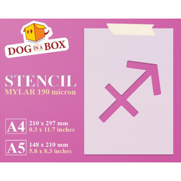 Sagittarius stencil n.1 - Zodiac stencil to paint horoscope on walls, wood signs and fabrics