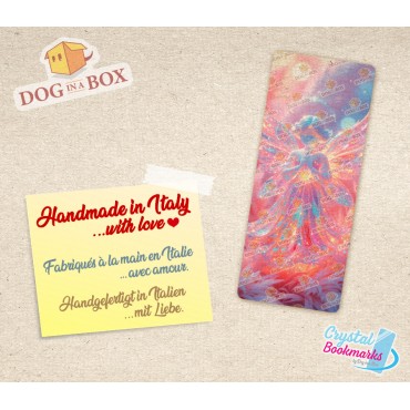 Angel Bookmark n.2 - Handmade Transparent Bookmark | Crystal, Stained Glass Effect | christian bookmark