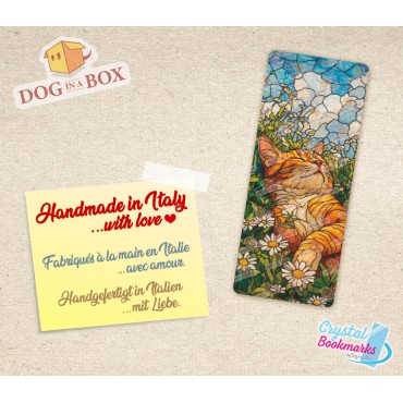 Cat Bookmark n.14 - Handmade Transparent Bookmark | Crystal, Stained Glass Effect | cute bookmark