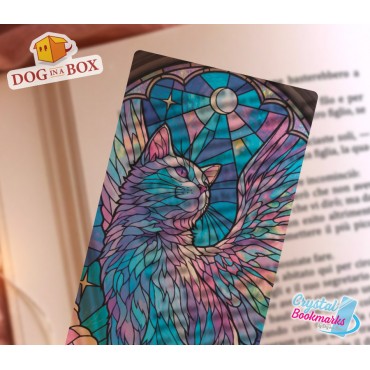 Cat Bookmark n.15 - Handmade Transparent Bookmark | Crystal, Stained Glass Effect | cute bookmark