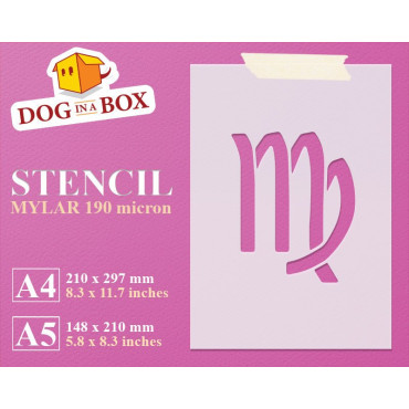 Virgo stencil n.1 - Zodiac stencil to paint horoscope on walls, wood signs and fabrics