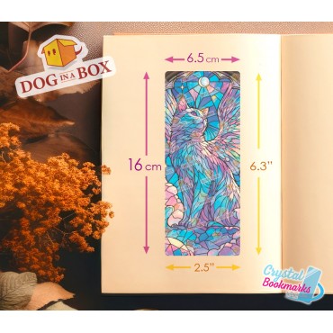 Cat Bookmark n.15 - Handmade Transparent Bookmark | Crystal, Stained Glass Effect | cute bookmark