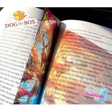 Deer bookmark n.2 - Handmade Transparent Bookmark | Crystal, Stained Glass Effect | fantasy bookmark