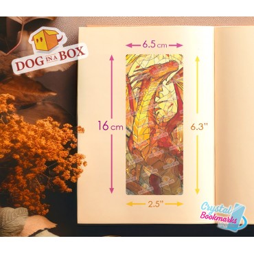Marque-page Dragon n.8 - Marque-page transparent fait main | Effet vitrail, cristal | fantasy marque-page