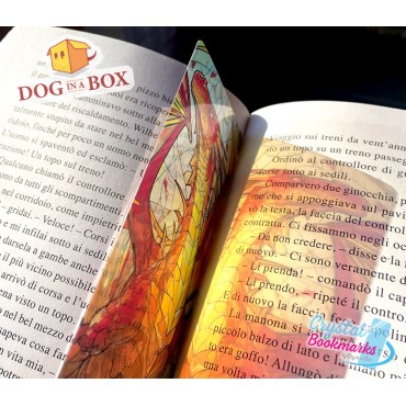 Marque-page Dragon n.8 - Marque-page transparent fait main | Effet vitrail, cristal | fantasy marque-page