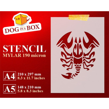 Scorpio stencil n.3 - Tribal zodiac stencil to paint horoscope on walls, wood signs and fabrics