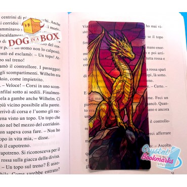 Segnalibro drago n.10 - Segnalibro trasparente fatto a mano | Effetto vetro, cristallo | Segnalibro fantasy