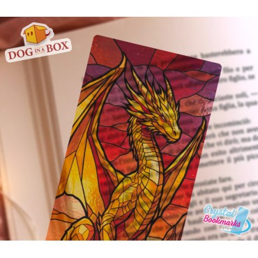 Segnalibro drago n.10 - Segnalibro trasparente fatto a mano | Effetto vetro, cristallo | Segnalibro fantasy