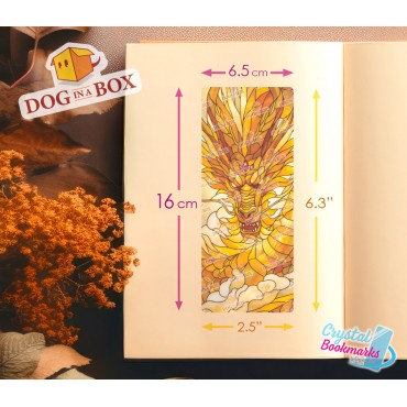 Marque-page Dragon n.12 - Marque-page transparent fait main | Effet vitrail, cristal | fantasy marque-page