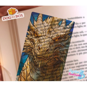 Marque-page Dragon n.12 - Marque-page transparent fait main | Effet vitrail, cristal | fantasy marque-page