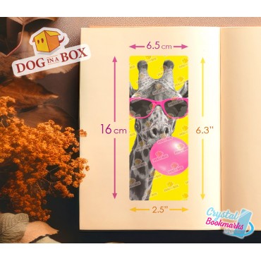 Giraffe Bookmark n.1 - Handmade Transparent Bookmark | Crystal, Stained Glass Effect | Pop Art bookmark