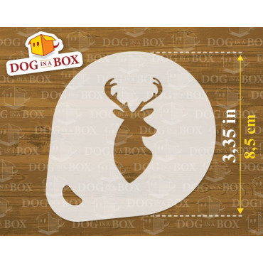 Deer stencil (set of 3) Cappuccino and Coffee cocoa powder decor stencil - Face Painting stencils