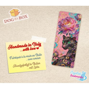 Leopard Bookmark n.1 - Handmade Transparent Bookmark | Crystal, Stained Glass Effect | animal bookmark