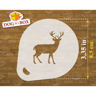 Deer stencil (set of 3) Cappuccino and Coffee cocoa powder decor stencil - Face Painting stencils