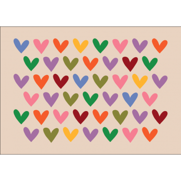 Stencil con motivo a cuori n. 2 - Stencil riutilizzabile a tema amore per torte nuziali, decorazioni murali e lavori creativi.