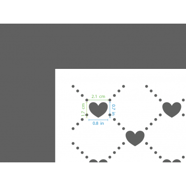 Hearts pattern stencil n.3 - Reusable love stencil for wedding cakes, wall decors and crafting