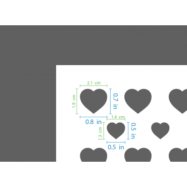Hearts pattern stencil n.5 - Reusable love stencil for wedding cakes, wall decors and crafting