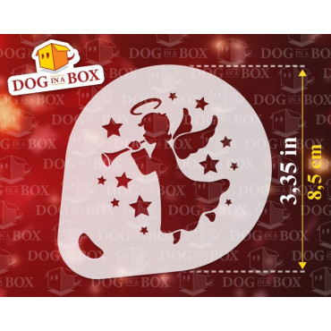 Angels stencils n.2 (set of 3) Cappuccino and Coffee cocoa powder decor stencil - Face Painting stencils