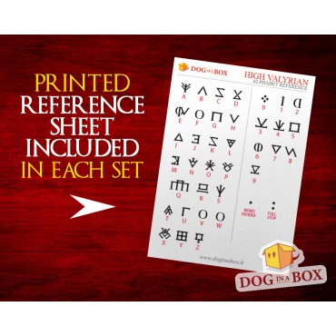High Valyrian alphabet stencils - 38 reusable individual letters from Games of Thrones, House of the Dragons