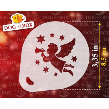 Pochoirs anges n.2 (lot de 3) pochoir de décoration en poudre de cacao Cappuccino et café - pochoirs de peinture de visage