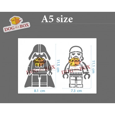 Stencil Lego Star Wars n.1 - Stencil di Darth Vader e Stormtrooper