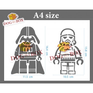 Lego Star Wars Schablone Nr. 1 - Darth Vader und Stormtrooper Schablone