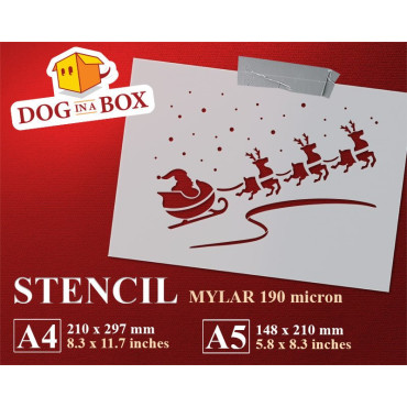 Santa stencil n.6 - Reusable christmas stencil for wood signs, windows decor and walls