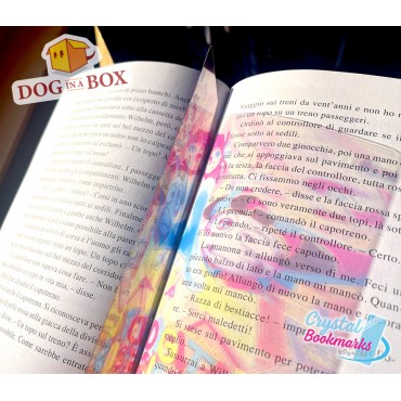 Amazing Digital Circus Bookmark n.1 - Handmade Transparent Bookmark | Crystal, Stained Glass Effect | fantasy bookmark