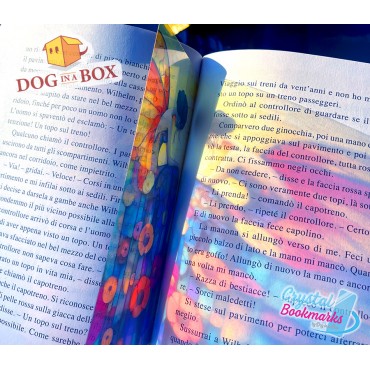 Woman butterfly n.2 - Handmade Transparent Bookmark | Crystal, Stained Glass Effect | fantasy bookmark