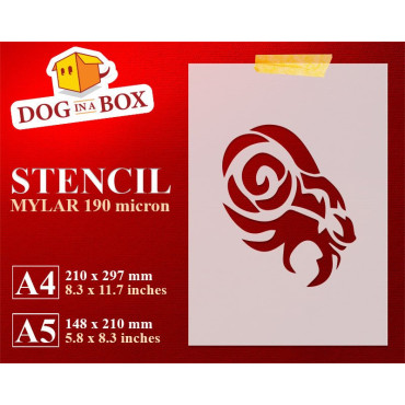 Capricorn stencil n.3 - Tribal zodiac stencil to paint horoscope on walls, wood signs and fabrics