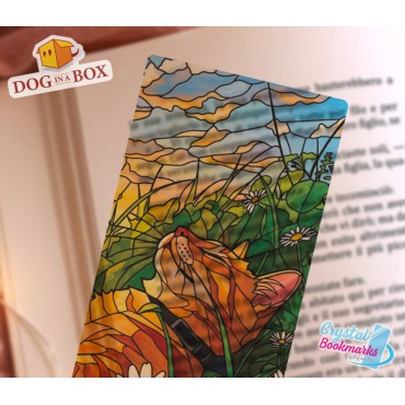 Cat Bookmark n.13 - Handmade Transparent Bookmark | Crystal, Stained Glass Effect | cute bookmark