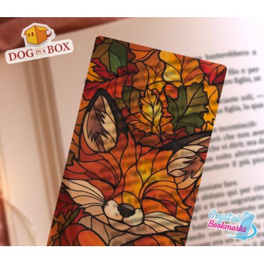 Fox Bookmark n.3 - Handmade Transparent Bookmark | Crystal, Stained Glass Effect | animal bookmark