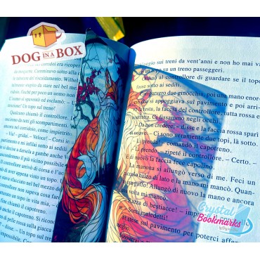 Fox Bookmark n.4 - Handmade Transparent Bookmark | Crystal, Stained Glass Effect | animal bookmark