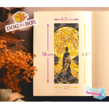 Geisha Bookmark n.5 - Handmade Transparent Bookmark | Crystal, Stained Glass Effect | Japanese bookmark