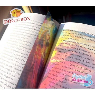 Jesus Bookmark n.9 - Handmade Transparent Bookmark | Crystal, Stained Glass Effect | christian bookmark