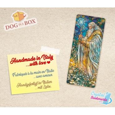 Wizard Bookmark n.1 - Handmade Transparent Bookmark | Crystal, Stained Glass Effect | fantasy bookmark