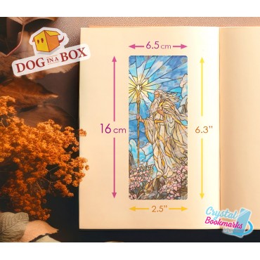 Wizard Bookmark n.2 - Handmade Transparent Bookmark | Crystal, Stained Glass Effect | fantasy bookmark