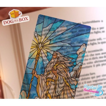 Wizard Bookmark n.2 - Handmade Transparent Bookmark | Crystal, Stained Glass Effect | fantasy bookmark