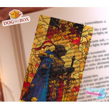 Warrior Bookmark n.4 - Handmade Transparent Bookmark | Crystal, Stained Glass Effect | fantasy bookmark