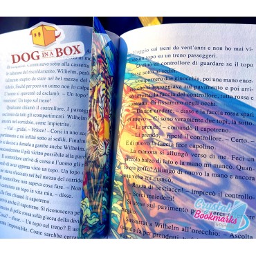 Marque-page Tigre n.1 - Marque-page transparent fait main | Effet vitrail, cristal | marque-page animal