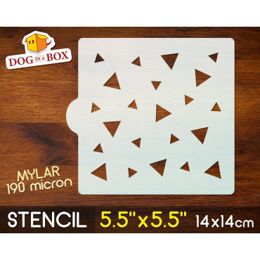 Triangles stencil n.2 - stencil for cookies - 14 x 14 cm