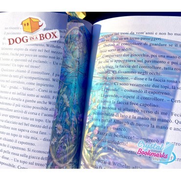 Dragonfly Bookmark n.1 - Handmade Transparent Bookmark | Crystal, Stained Glass Effect | nature bookmark