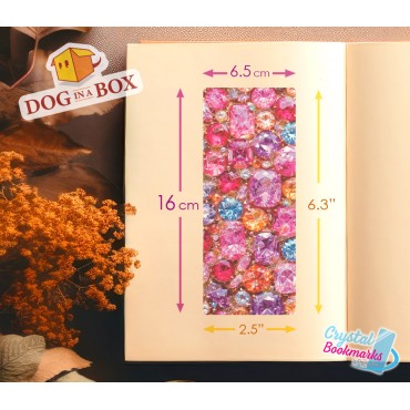 Jewels Bookmark n.1 - Handmade Transparent Bookmark | Crystal, Stained Glass Effect | fantasy bookmark