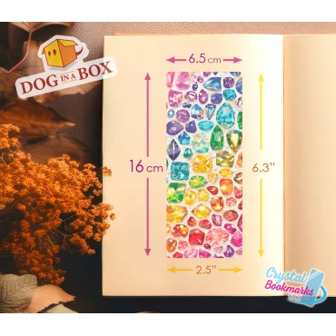 Jewels Bookmark n.2 - Handmade Transparent Bookmark | Crystal, Stained Glass Effect | fantasy bookmark