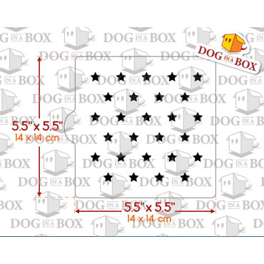 Stars stencil n.4 - stencil for cookies - 14 x 14 cm